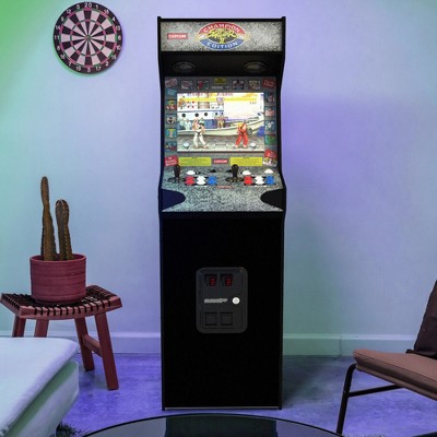 Street Fighter II Deluxe 5ft Black Arcade Cabinet with 17" Screen