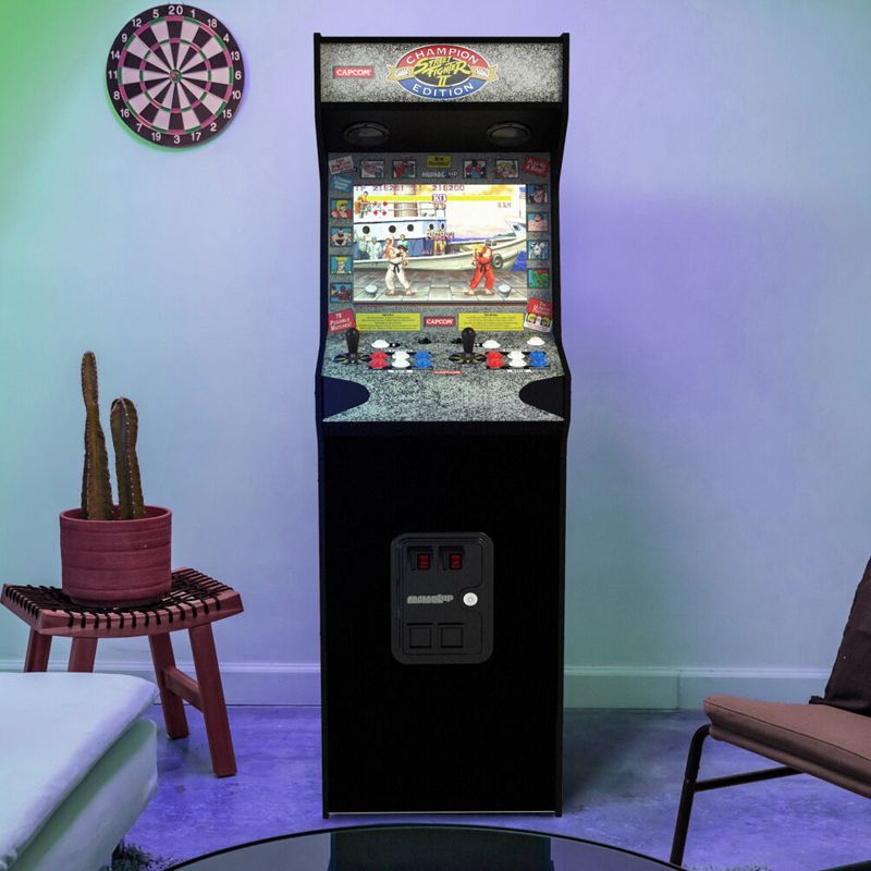Arcade1Up Street Fighter II CE HS-5 Deluxe Arcade Machine, Compact 5' Tall Stand-Up Cabinet with 14 Classic Games and 17" BOE screen, 5 of 8