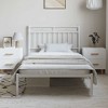 vidaXL Twin XL Metal Bed Frames with Headboard, Under Bed Storage, Noise Free, White, No Mattress - 3 of 4