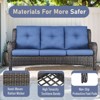 Gymojoy 5 Pieces Outdoor Wicker Sofa with Swivel Chairs, Coffee Table, Patio Furniture Set - 4 of 4