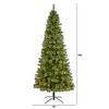 Nearly Natural 9-ft Wisconsin Slim Snow Tip Pine Artificial Christmas Tree with 800 Clear LED Lights - 2 of 4