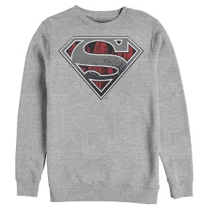 Men's Superman Logo Grunge Sweatshirt - 1 of 3