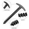 Unique Bargains Outdoor Camping Canopy Tarp Hiking T Shape Spiral Plastic Ground Tent Stakes 5 Packs - 3 of 3