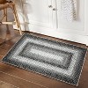 Braided Print Area Rug - Non-Slip Rustic Carpet for Living Room, Bedroom, Nursery - Aesthetic Distressed Accent Mat - 2 of 4