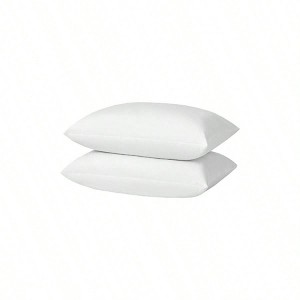 Goose Feathers Down Pillows, Cotton Cover, Queen Size 20x28, Set of 2 - 1 of 4