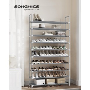 Shoe Rack with Shelves for Closet Entryway Shoe Organizer,Easy to Assemble Metal Shoe Storage Shelf,Black - 1 of 4