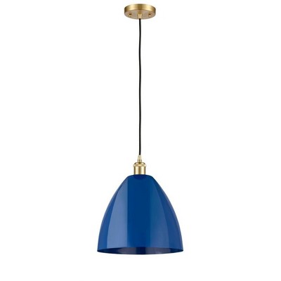Plymouth Dome - 1 Light Cord Hung Mini Pendant In Industrial Style-14.75 Inches Tall and 12 Inches Wide