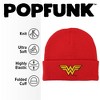Wonder Woman Logo Knit Beanie for Men and Women, Red - 2 of 4