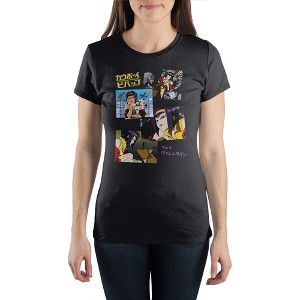 Womens Faye Valentine Cowboy Bebop Black Short Sleeve Shirt - 1 of 1