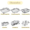 Itopfox Stainless Steel Bakeware Set of 8, Non-Toxic Oven Safe Pans for Baking, Roasting, Includes Lasagna, Cake, Loaf & Muffin Pans, Dishwasher Safe - 2 of 4