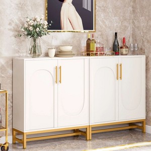 Hommoo Modern Sideboard Buffet Storage Cabinet with Adjustable Shelves - 1 of 4