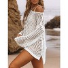 Bsubseach Crochet Cover Ups for Women Sexy Hollow Out Swim Cover Up Knit Summer Outfits-white 38 - 3 of 4