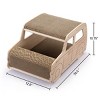 2-In-1 Wood Corrugate Cat Scratcher, Cardboard Cat House, Cat House With Car-Shaped-Cuddlewood - 4 of 4