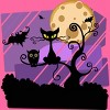 Women's Design By Humans Night Halloween moon By ChadiElHanchi Racerback Tank Top - 2 of 3