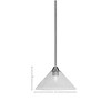 Toltec Lighting Paramount 1 - Light Pendant in  Brushed Nickel with 12" Smoke Bubble Shade - 2 of 2