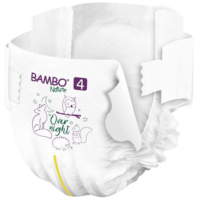 Bambo Nature Overnight Diapers, Disposable, Eco-Friendly, Size 4, 2 of 6