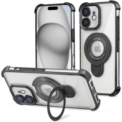 Entronix [Magnetic] Case Compatible with iPhone 11 - [Clear Back] Luxury Glossy Gripstand