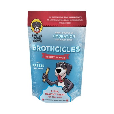 Brutus Bone Broth Turkey Flavor Lickable Dog Treats - 2oz/6ct
