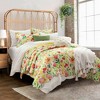 Lush Décor 3pc Leilani Watercolor Scallop Edged Floral Quilt Set Yellow - 2 of 4