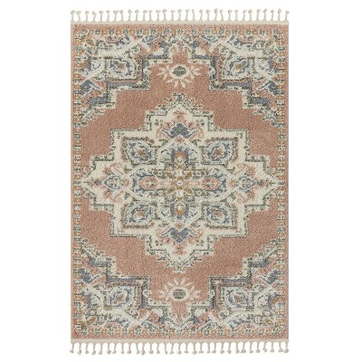 Luxe Weavers Medallion Southwestern Fringe Area Rug