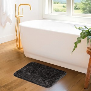 Plush Absorbent Bath Mat Rug with Anti-Skid Rubber Backing - Becky Cameron - 1 of 4