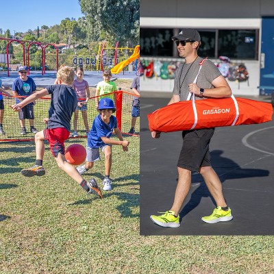 GoSports 20 Ft Portable Red and Black Gaga Ball Pit Set
