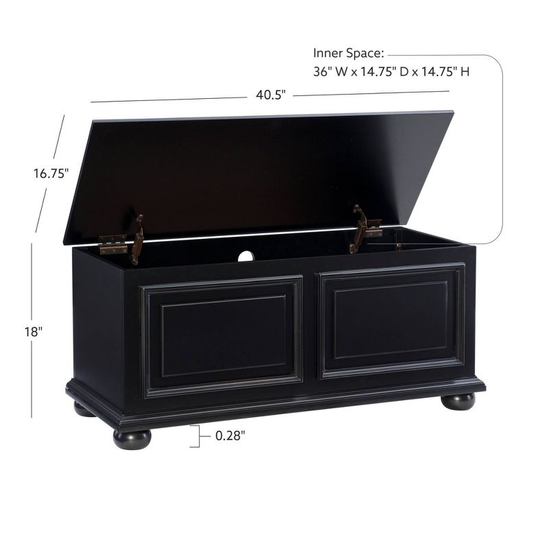 40.5&#34; Samuel Cedar Lined Storage Bench and Chest Black - Powell, 1 of 18