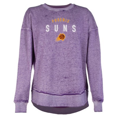 NBA Phoenix Suns Women's Burnout Crew Neck Fleece Sweatshirt - XL