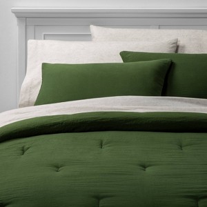 Twin/Twin XL 5pc Solid Bedding Set Green - Room Essentials