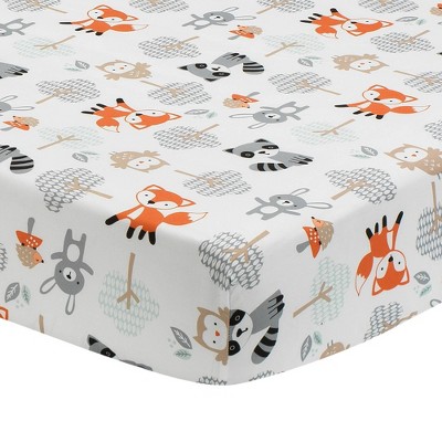 woodland fitted crib sheet