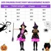 Garvee Witch Costume Halloween for Girls,Witch Costume Sparkle Witch Dress for Kids Fairy Tale Dress-Up Party - 3 of 4