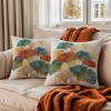 REGALWOVEN Ginkgo Leaf Pattern Boho Throw Pillow Covers for Couch Bed Living Room Home Decor 18 x 18 Inch 2 Pcs - 2 of 4
