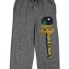 Minecraft Title Scene Men's Heather Gray Sleep Pajama Pants - image 2 of 3