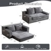 71.65'' Corduroy Fabric Loveseat Sofa Bed with No Assembly Required, Reversible Cushion, Memory Foam, Deep Seat, and Pillows - 3 of 4