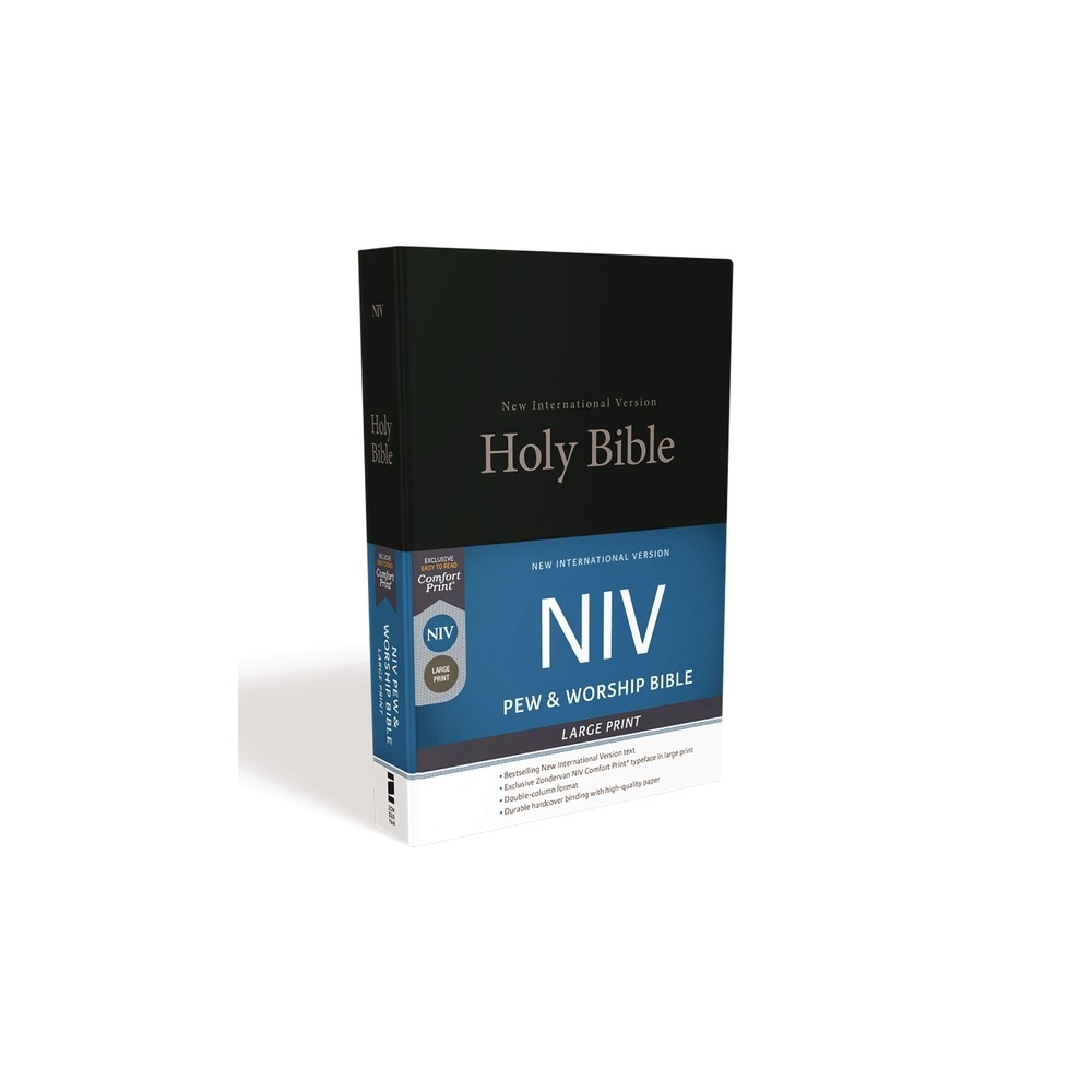 NIV, Pew and Worship Bible, Large Print, Hardcover, Black - by Zondervan