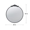Sapphtopaz Bathroom Wall Mirror, Vanity Mirror with Metal Frame, Baroque Inspired Decorative Mirrors for Over Sink,Bedroom,Living Room,Black - 4 of 4