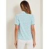 INSPIRE CHIC Women's Retro Dots Print Bow Tie Peter Pan Collar Chiffon Blouse - 4 of 4
