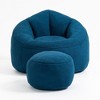 TIRAMISUBEST High Pressure Foam Bean Bag Sofa Chair with Footrest Compressed Super Fiber Upholstery Adult Living Room Bedroom Portable Indoor - 3 of 4
