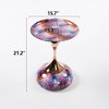 SEVOBAL Coffee Tables Mermaid Tail Metal Pedestal Table Round Accent Table for Living Room or Bedroom, Purple, 21.2"*18.5"*8.6" - 2 of 4