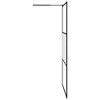 VidaXL Walk-in Shower Wall 45.3 in.x76.8 in. Frosted ESG Glass Black - 4 of 4