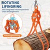 36inch Log Tongs with 3100 lbs Loading Capacity, 4 Claw Log Grabber Hook with Operating Handle for Tractors, Trucks, Forklifts - 4 of 4
