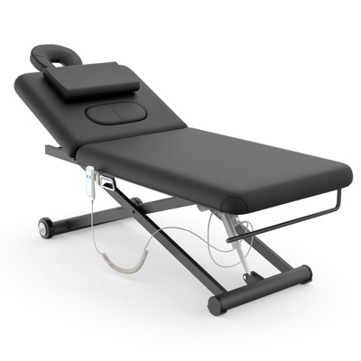 Dolonm Electric Massage Table w/Remote & 800LBS Capacity - Adjustable Height & Backrest, Wheels Included - Black