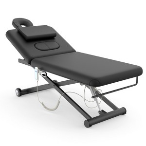 Dolonm Electric Massage Table w/Remote & 800LBS Capacity - Adjustable Height & Backrest, Wheels Included - Black - 1 of 4