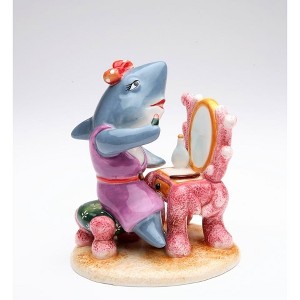 Kevins Gift Shoppe Ceramic Shark Putting on Makeup Figurine - 1 of 3