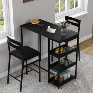 GustoWave GarveeHome 2-Piece Dining Table Set for Small Spaces, Compact Kitchen Table with 2 Upholstered Chairs, Modern Breakfast Nook - 1 of 1