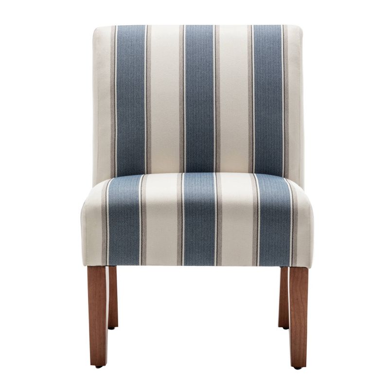 Armless Slipper Accent Chair Striped - WOVENBYRD, 4 of 11