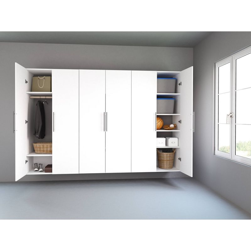108&#34; Hangups with 3 Storage Cabinet Set White - Prepac, 4 of 9