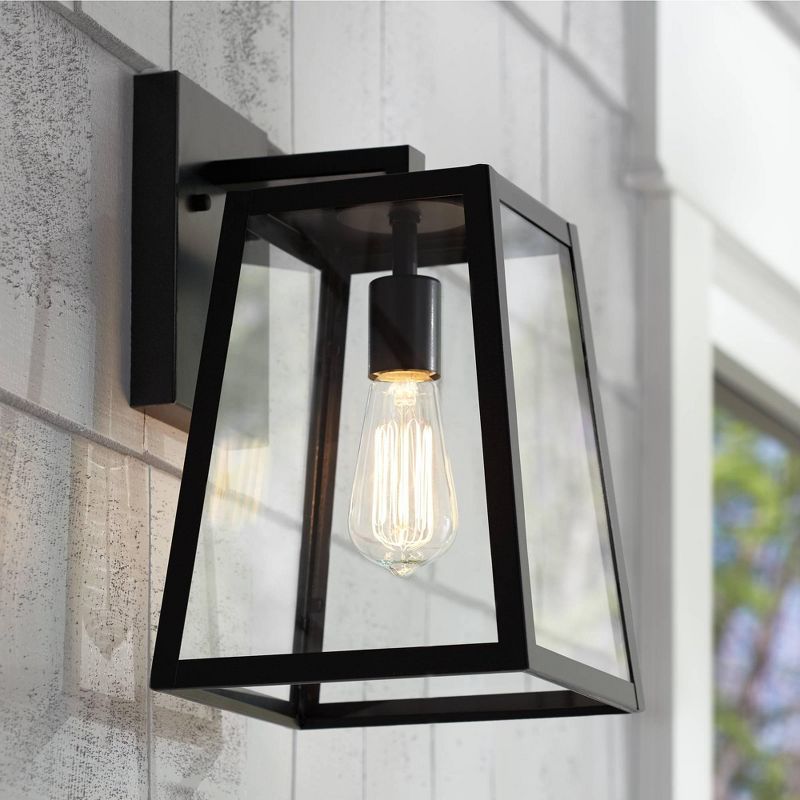 John Timberland Arrington Modern Outdoor Wall Light Fixture Mystic Black 13" Clear Glass for Post Exterior Barn Deck House Porch Yard Posts Patio Home, 2 of 10