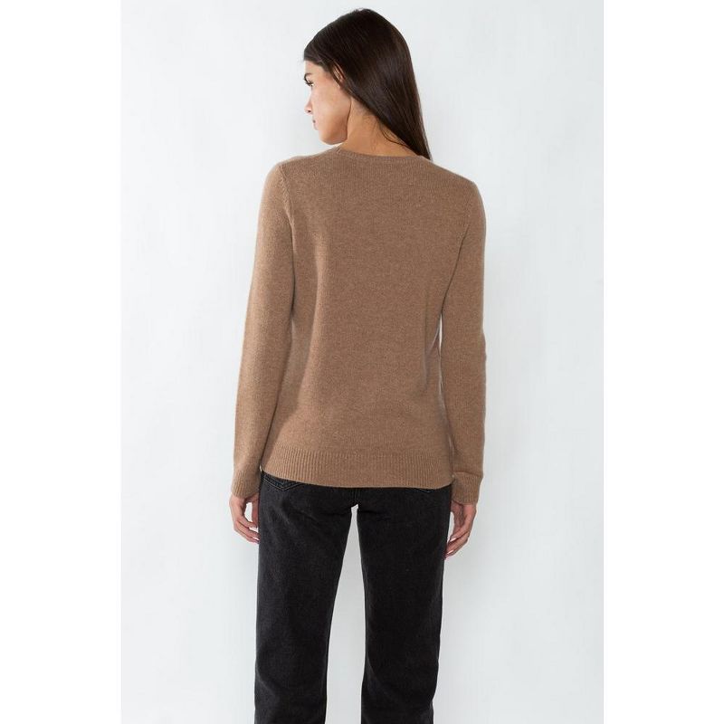 JENNIE LIU 100% Pure Cashmere Extra-ply Cozy Long Sleeve Crew Neck Sweater, 2 of 3