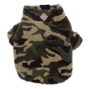 The Worthy Dog Plaid Quarter Zip Faux Shearling Pullover - 1 of 3